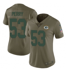 Women's Nike Green Bay Packers #53 Nick Perry Limited Olive 2017 Salute to Service NFL Jersey