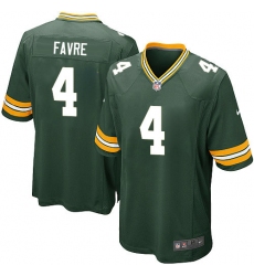 Men's Nike Green Bay Packers #4 Brett Favre Game Green Team Color NFL Jersey