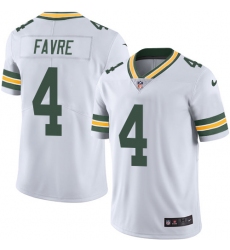Men's Nike Green Bay Packers #4 Brett Favre White Vapor Untouchable Limited Player NFL Jersey