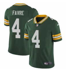 Youth Nike Green Bay Packers #4 Brett Favre Green Team Color Vapor Untouchable Limited Player NFL Jersey