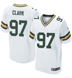 Men's Nike Green Bay Packers #97 Kenny Clark Elite White NFL Jersey