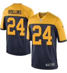 Men's Nike Green Bay Packers #24 Quinten Rollins Game Navy Blue Alternate NFL Jersey