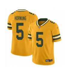 Youth Green Bay Packers #5 Paul Hornung Limited Gold Inverted Legend Football Jersey