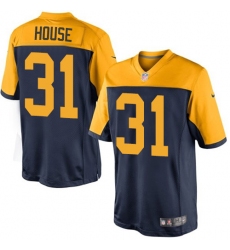 Men's Nike Green Bay Packers #31 Davon House Limited Navy Blue Alternate NFL Jersey