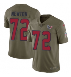 Youth Nike Houston Texans #72 Derek Newton Limited Olive 2017 Salute to Service NFL Jersey