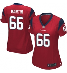 Women's Nike Houston Texans #66 Nick Martin Game Red Alternate NFL Jersey