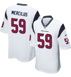 Men's Nike Houston Texans #59 Whitney Mercilus Game White NFL Jersey