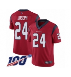Men's Houston Texans #24 Johnathan Joseph Red Alternate Vapor Untouchable Limited Player 100th Season Football Jersey