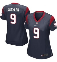 Women's Nike Houston Texans #9 Shane Lechler Game Navy Blue Team Color NFL Jersey
