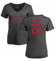 NFL Women's Nike Houston Texans #21 Tyler Ervin Ash One Color T-Shirt