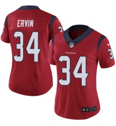 Women's Nike Houston Texans #34 Tyler Ervin Elite Red Alternate NFL Jersey