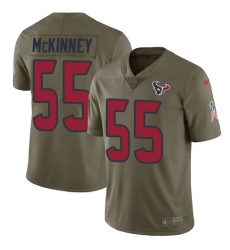 Men's Nike Houston Texans #55 Benardrick McKinney Limited Olive 2017 Salute to Service NFL Jersey