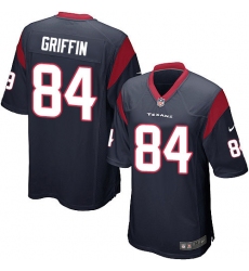 Men's Nike Houston Texans #84 Ryan Griffin Game Navy Blue Team Color NFL Jersey