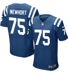 Men's Nike Indianapolis Colts #75 Jack Mewhort Elite Royal Blue Team Color NFL Jersey