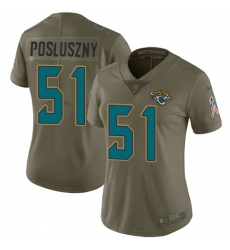 Women's Nike Jacksonville Jaguars #51 Paul Posluszny Limited Olive 2017 Salute to Service NFL Jersey