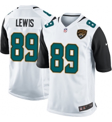 Men's Nike Jacksonville Jaguars #89 Marcedes Lewis Game White NFL Jersey