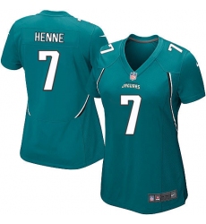 Women's Nike Jacksonville Jaguars #7 Chad Henne Game Teal Green Team Color NFL Jersey