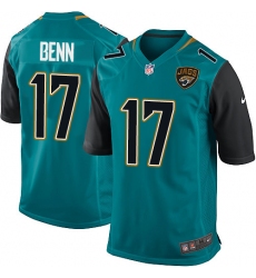 Men's Nike Jacksonville Jaguars #17 Arrelious Benn Game Teal Green Team Color NFL Jersey