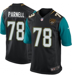 Men's Nike Jacksonville Jaguars #78 Jermey Parnell Game Black Alternate NFL Jersey