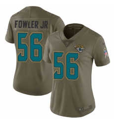 Women's Nike Jacksonville Jaguars #56 Dante Fowler Jr Limited Olive 2017 Salute to Service NFL Jersey