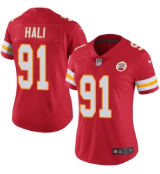 Women's Nike Kansas City Chiefs #91 Tamba Hali Red Team Color Vapor Untouchable Limited Player NFL Jersey