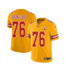 Women's Kansas City Chiefs #76 Laurent Duvernay-Tardif Limited Gold Inverted Legend Football Jersey