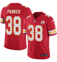 Youth Nike Kansas City Chiefs #38 Ron Parker Red Team Color Vapor Untouchable Limited Player NFL Jersey