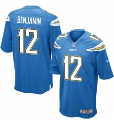Men's Nike Los Angeles Chargers #12 Travis Benjamin Game Electric Blue Alternate NFL Jersey