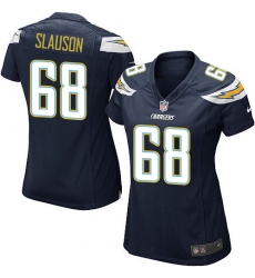 Women's Nike Los Angeles Chargers #68 Matt Slauson Game Navy Blue Team Color NFL Jersey