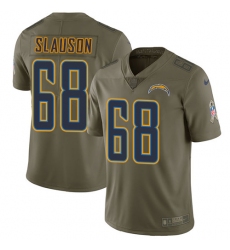 Youth Nike Los Angeles Chargers #68 Matt Slauson Limited Olive 2017 Salute to Service NFL Jersey